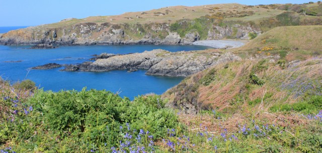 07 Port Mora and Port Kale, Ruth walking the Southern Upland Way