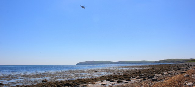 12 helicopter rescue, Ruth hiking the Mull of Galloway Trail, Scotland