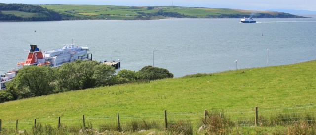 18 mouth of Loch Ryan, ferryport, Stranraer, Ruth hiking
