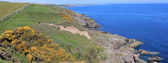 18 picnickers, Ruth walking the Mull of Galloway Trail, Scotland