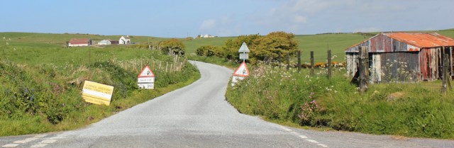 19 resurface road, Cairngarroch, Ruth hiking through The Rhins, Galloway, Scotland