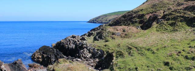 21 rough path, Ruth walking the Mull of Galloway Trail, Scotland