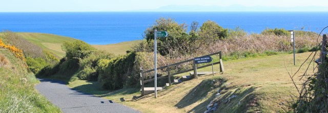 26 path to Gavin Maxwell monument, Ruth hiking in Galloway, Scotland