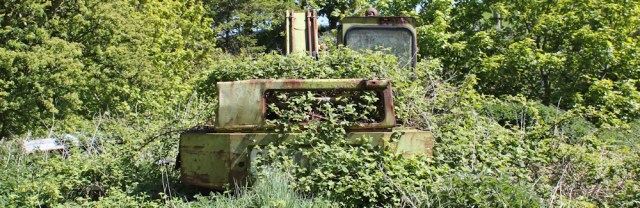 27 old excavator, Ruth's coastal walk, The Rhins, Scotland