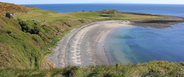 28 Back Bay, Monreith, Ruth hiking in Galloway, Scotland