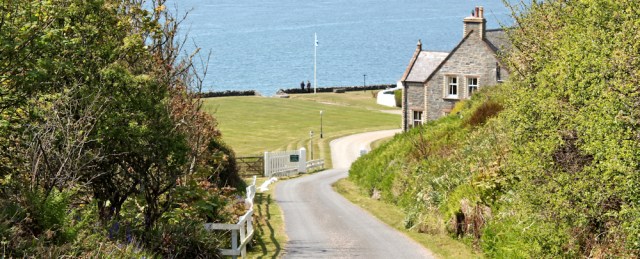 30 Knockinaam, Ruth hiking through The Rhins, Galloway, Scotland