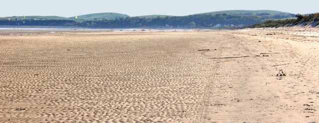 31 Ruth Livingstone walking to Sandhead Bay, Mull of Galloway Trail