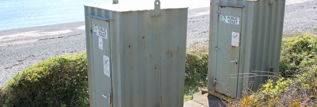 31 ugly public toilets, Monreith, Ruth's coastal walk, Galloway, Scotland