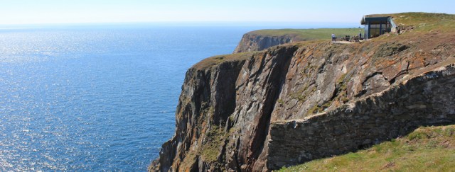 32 coffee shop, Mull of Galloway, Ruth hiking the coast of Scotland