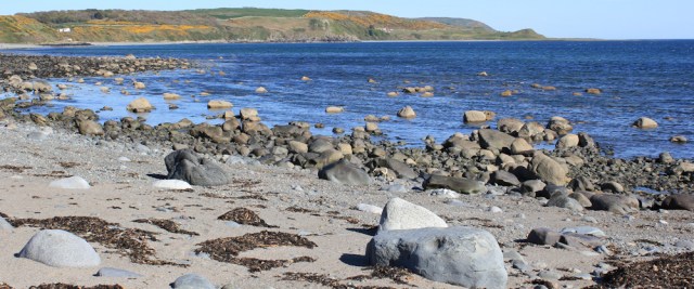 32 Luce Bay, Monreith Bay, Ruth hiking to Port William, Galloway