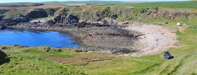 35 West Tarbet Bay, Ruth walking the Mull of Galloway Trail, Scotland