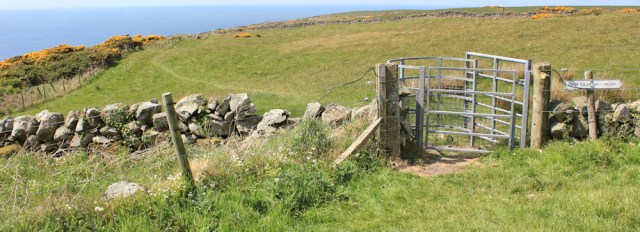 36 path to Hush Hush, Ruth hiking to Portpatrick, Galloway, Scotland