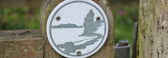 04 Ayreshire coast path sign, Ruth hiking in Scotland, Ayrshire Coastal Path