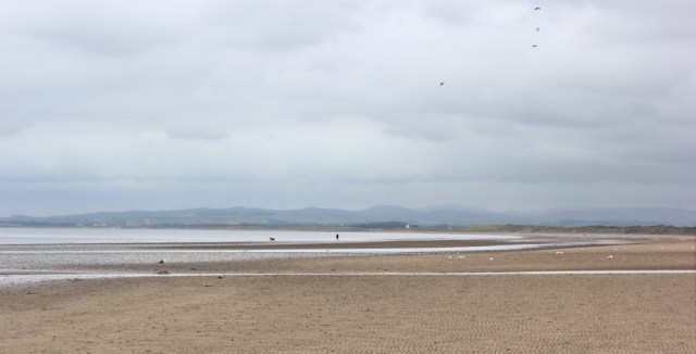 05 walking the Ayrshire Coastal Path, Ruth hiking to Irvine