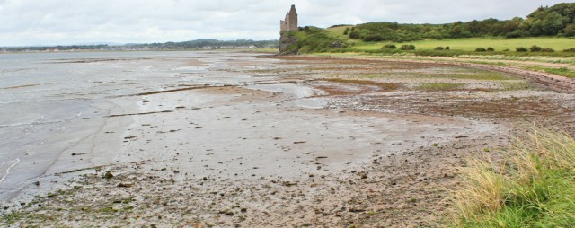 08 Greenan Castle, Ruth hiking the coast of Scotland, Ayr