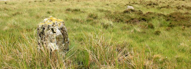08 Standing stones, Blarbuie, Ruth hiking in Scotland, Ayrshire Coastal Path