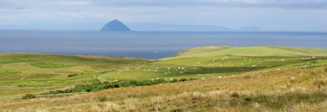 10 Ailsa Craig and Isle of Arran, Ruth hiking in Scotland, Ayrshire Coastal Path