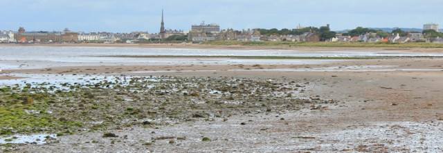 12 Ayr across the bay, Ruth hiking the coast of Scotland
