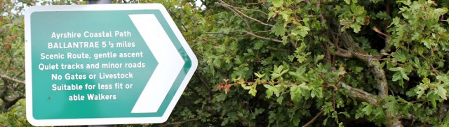 14 alternative path, Ruth hiking the Ayrshire Coastal Path, Scotland