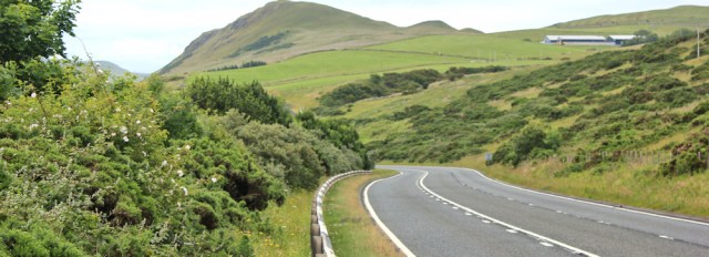 16 Ruth Livingstone hiking along the A77 to Lendalfoot