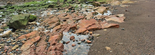 25 rocky shore, Ruth Livingstone walking the Ayrshire Coastal Path