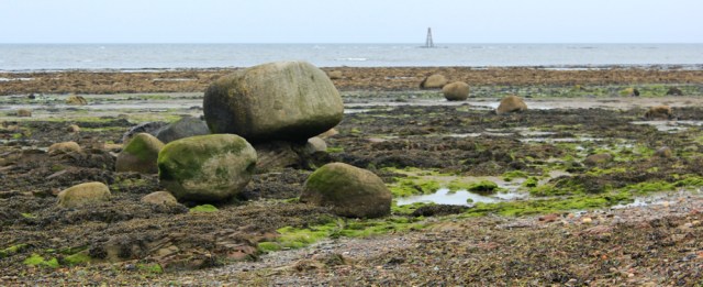 27 rocks and light bouy, Ruth Livingstone walking the Ayrshire Coastal Path