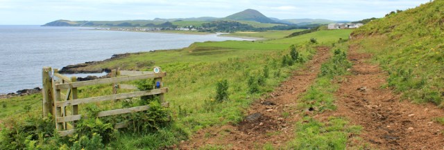 28 cattle track, Downanhill, Ruth hiking the Ayrshire Coastal Path, Scotland