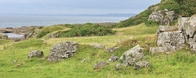 28 Ruth walking from Dunure to Ayr, Scotland Coast