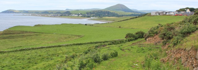 30 track toLangdale, Downan, Ruth hiking the Ayrshire Coastal Path, Scotland