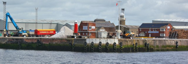 33 Ayr Harbour, Ruth hiking the coast of Scotland