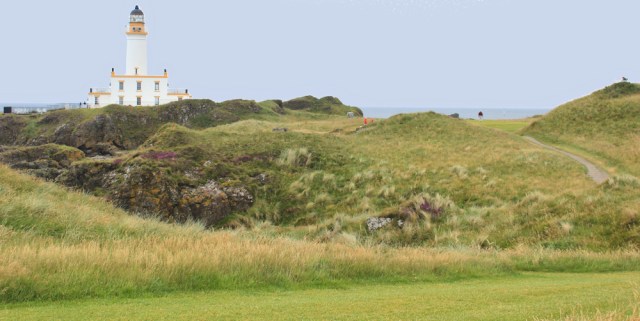38 Turnberry lighthouse, Ruth hiking the Ayrshire Coastal Path, Scotland
