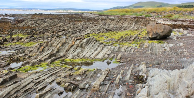 39 Rock formation, Girvan, Ruth walking the Ayrshire Coast Path