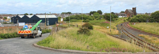 40 recycling plant, Ayrshire coastal path, Ruth hiking in Scotland