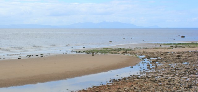 44 Isle of Arran, Ruth hiking the Ayrshire Coastal Path