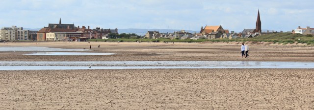 56 South Bay, Troon, Ruth hiking the Ayrshire Coastal Path