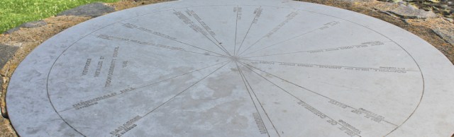 61 compass pointer, Ruth hiking the Ayrshire Coastal Path, Troon