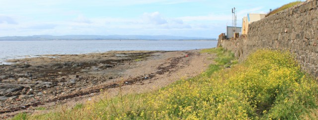 63 tip of Troon, Ruth hiking the Ayrshire Coastal Path