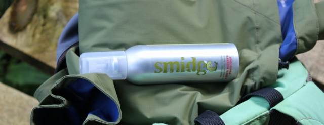 14 smidge spray, Ruth hiking in Scotland