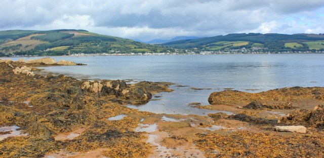 17 Lamlash Bay, Ruth hiking the Arran Coastal Way, Scotland