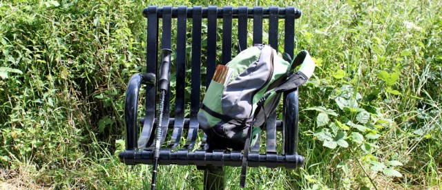 19 single person seats, Ardeer Park, Ruth hiking in Scotland