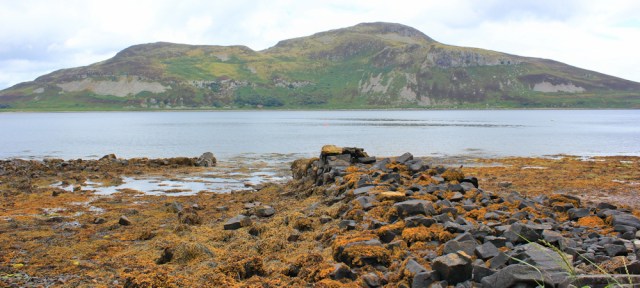 20 Holy Island, Jetty, Kingscross, Ruth hiking the Arran Coastal Way, Scotland