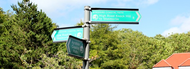 21 high road and low road, Ayrshire Coastal Path, Ruth hiking through Largs