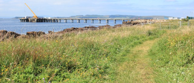 23 Blue Stones Pier, Ruth hiking the Ayrshire Coastal Path, Scotland