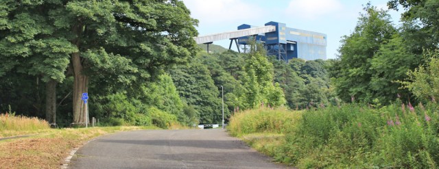 31 quarry conveyer, Ruth hiking the Ayrshire Coastal Path, Scotland