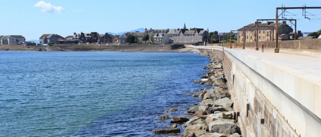 32 approach to Saltcoats, Ruth's coastal walk, Scotland