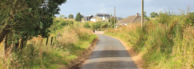 32 back road to Meigle, Ruth hiking the Ayrshire Coastal Path, Scotland