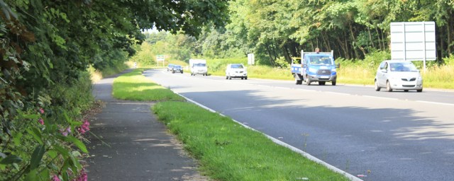 33 A78 to Fairlie, Ruth hiking the Ayrshire Coastal Path, Scotland