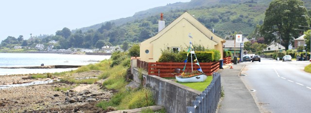 37 Whiting Bay coast road, Ruth hiking in Arran