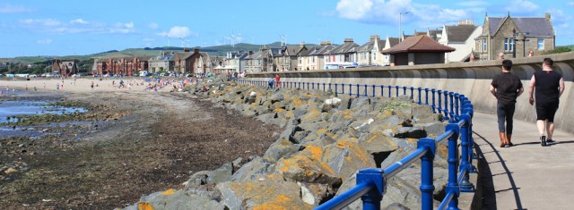 38 Ruth hiking along the promenade, Ardrossan