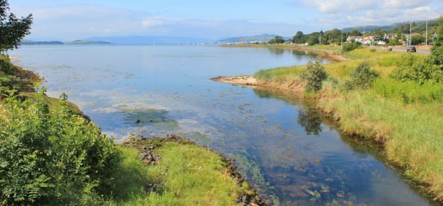 38 towards Fairlie, Ruth hiking the Ayrshire Coastal Path, Scotland